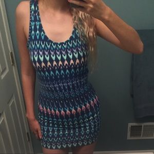 american eagle colorful bodycon dress